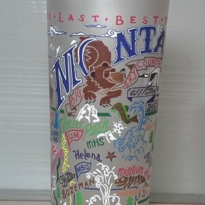 Catstudio Montana Frosted Glass 2020 6" tall & 3" diameter